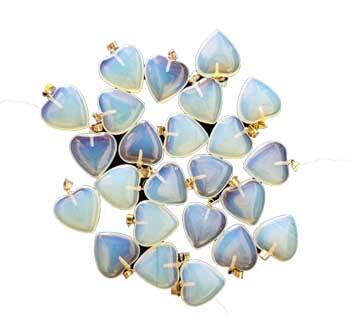 Opalite Heart Pendant Collection