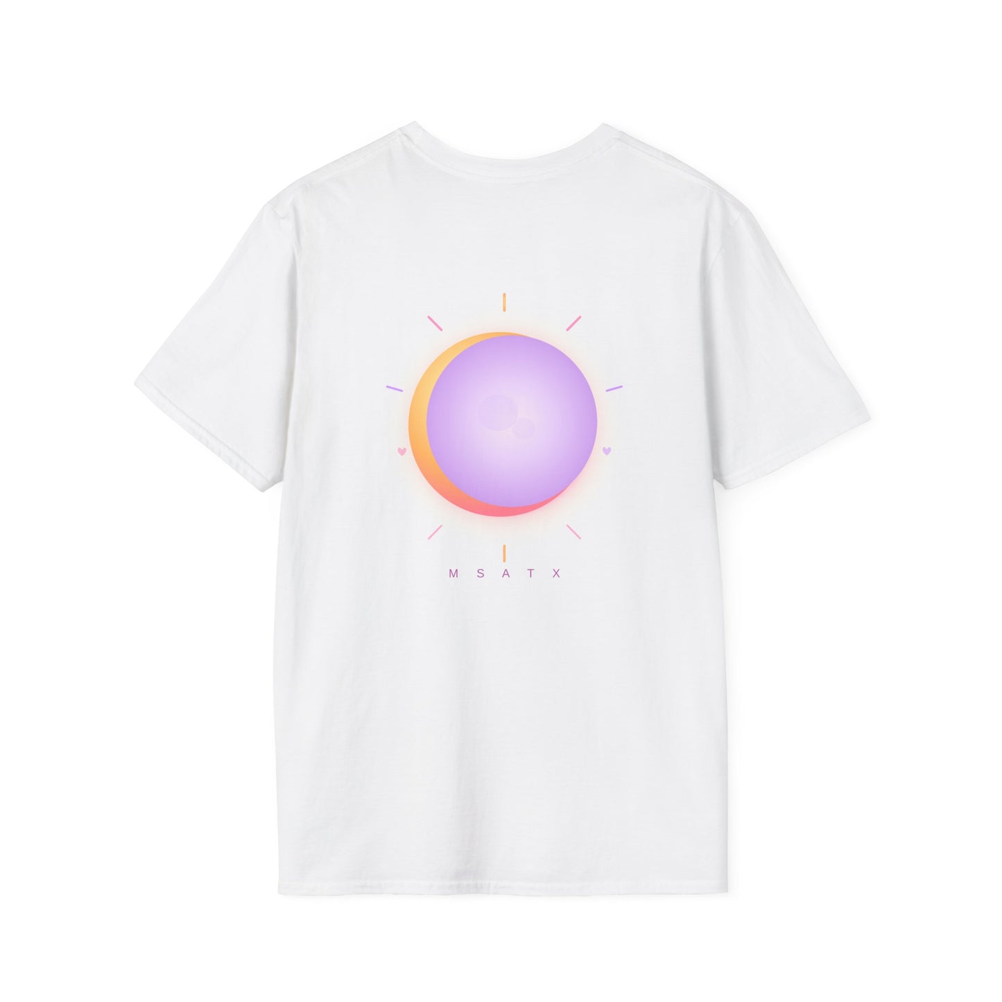 Sunrise Crystal Tee — Colorful Gemstone Row Graphic T-Shirt
