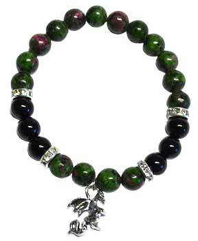 Ruby Zoisite and Dragon Bracelet