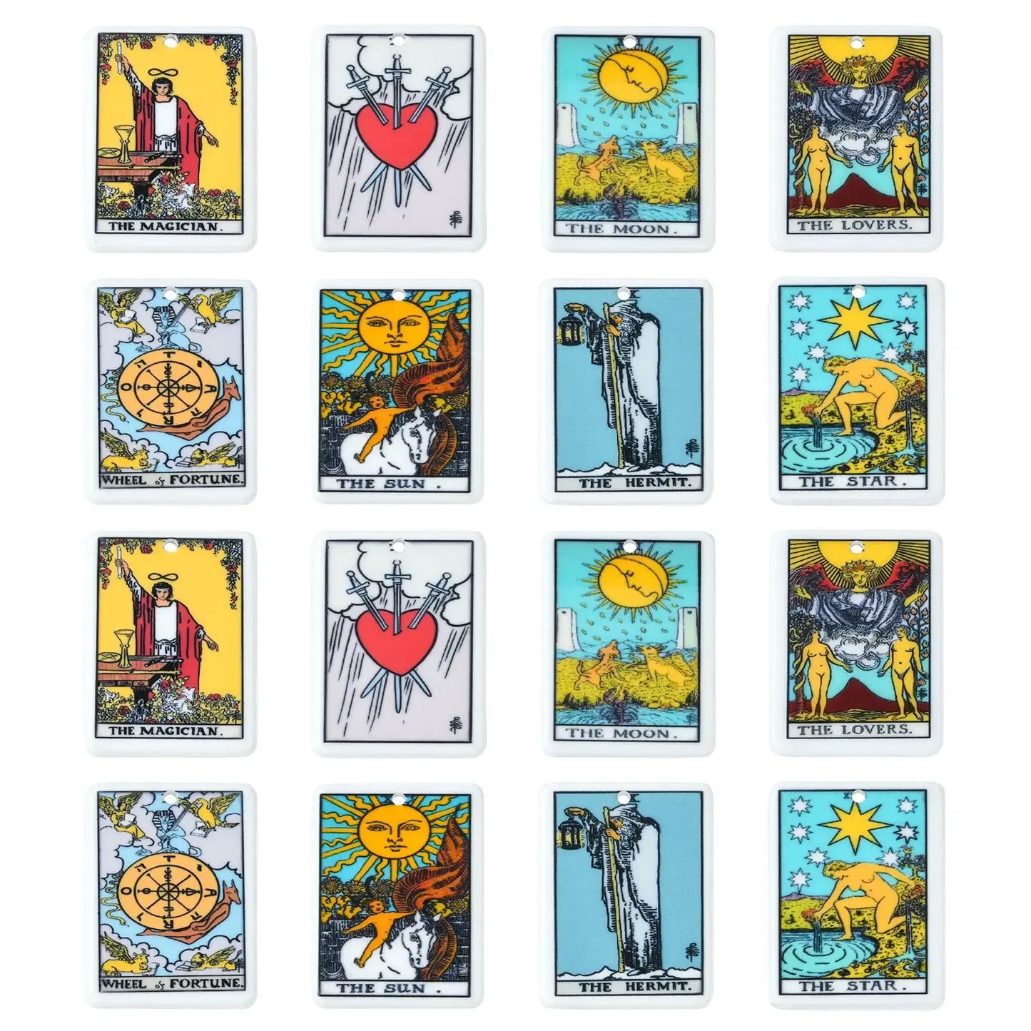 Celestial Tarot Charm Set — 8-Piece Artisan Collection