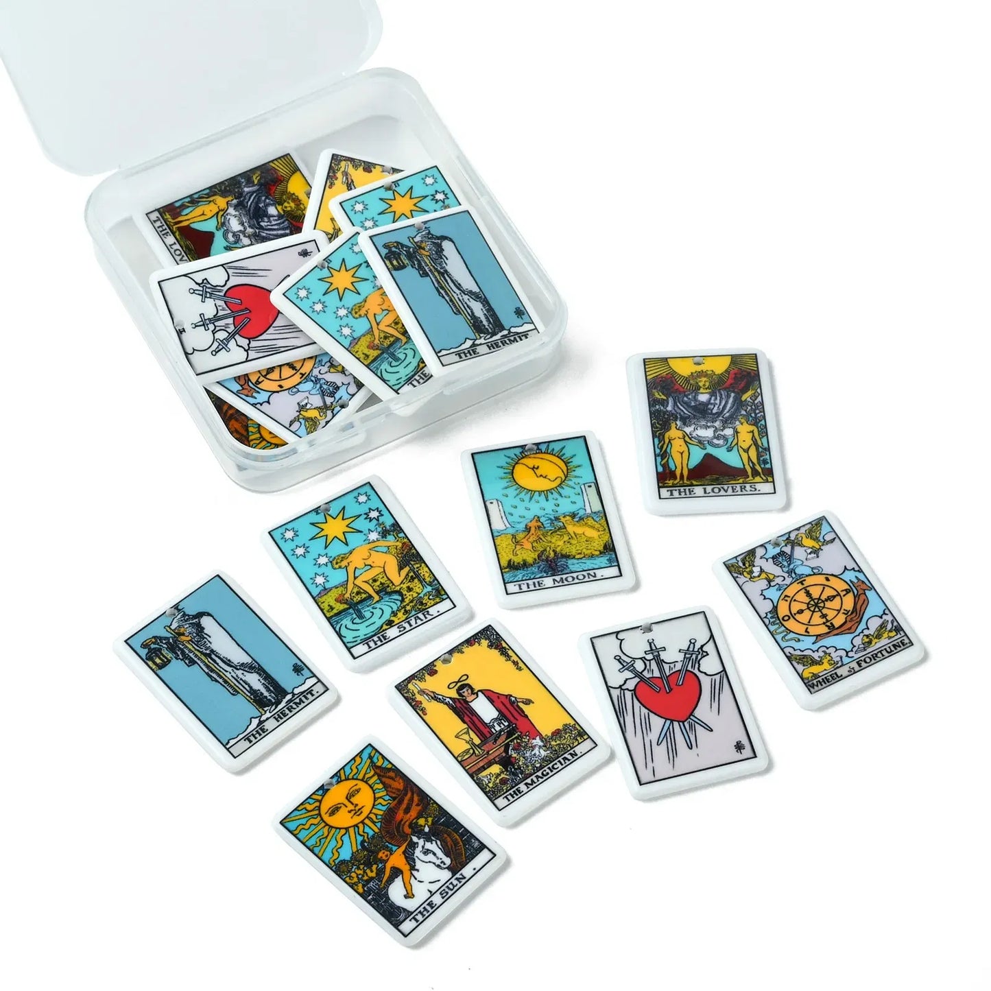 Celestial Tarot Charm Set — 8-Piece Artisan Collection