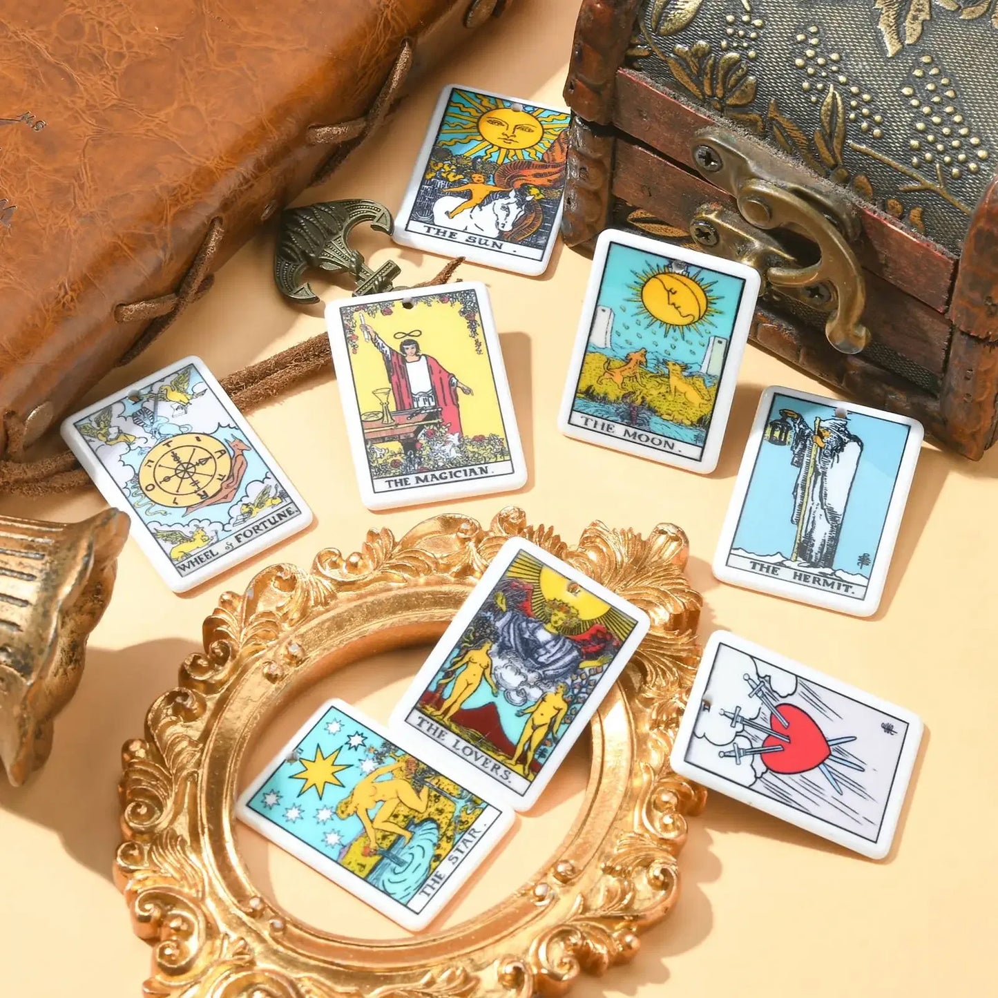 Celestial Tarot Charm Set — 8-Piece Artisan Collection