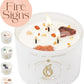 Fire Sign Zodiac Crystal Candle